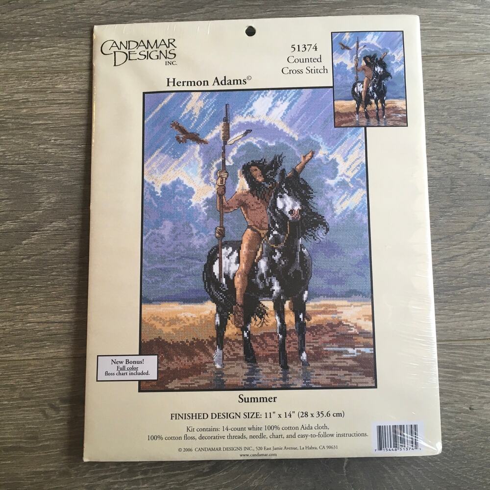 Candamar Design Needlepoint Kit Hermon Adams Summer 11x14 51374 Cross Stitch NEW